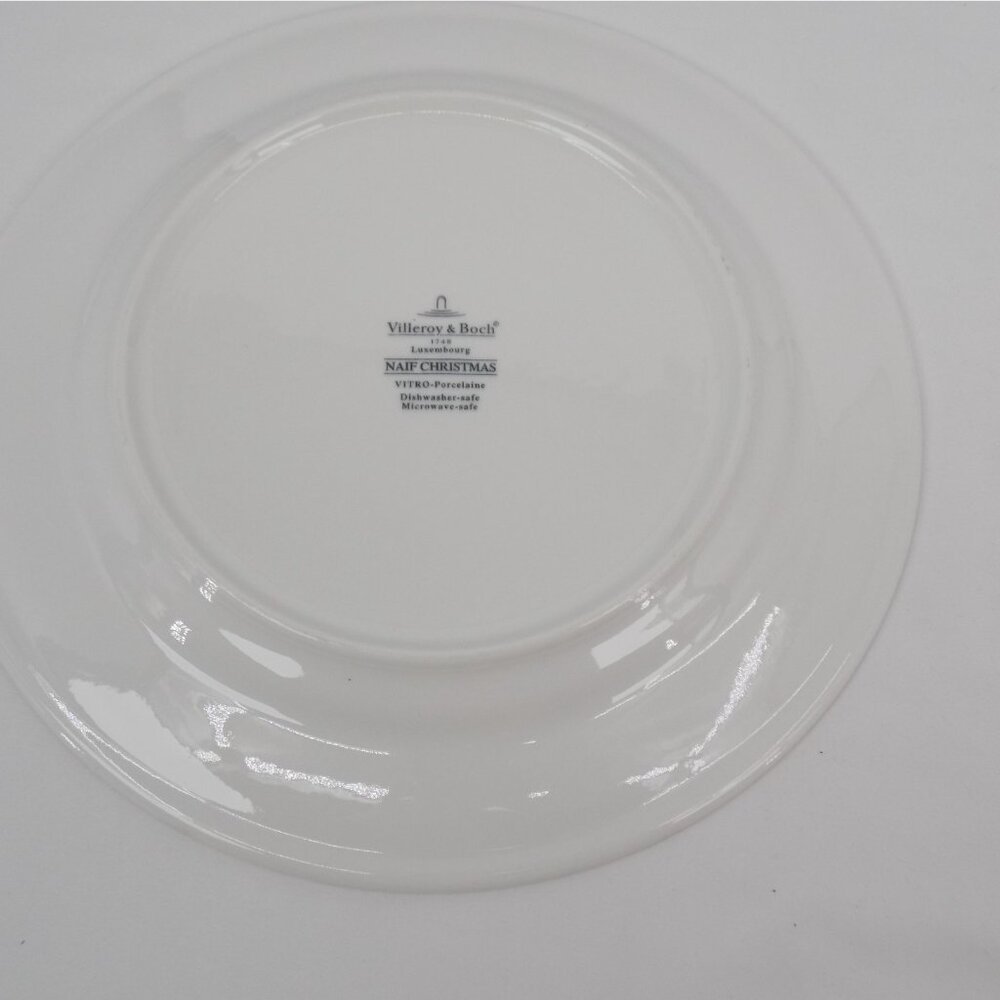 Set of 2 Villeroy & Boch Naif Christmas Dinner Plate Laplau 10.5 in diameter - Picture 10 of 11